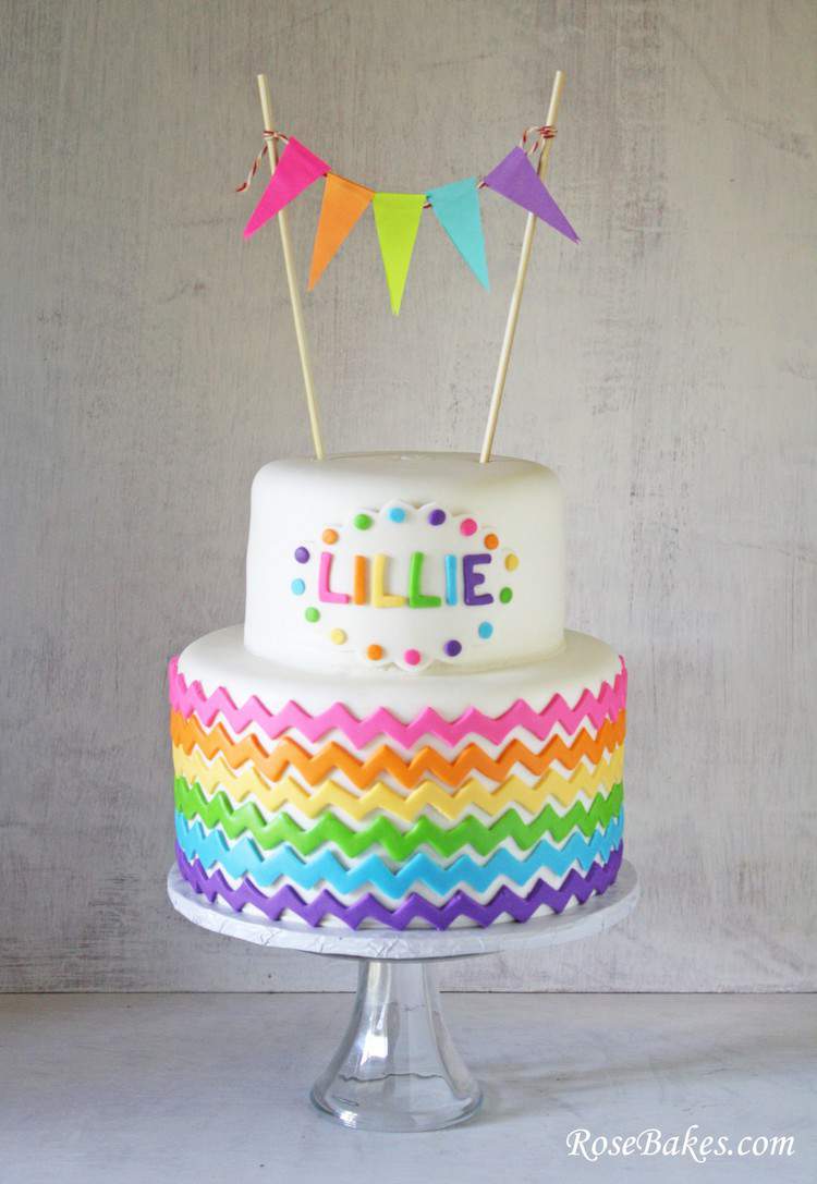 Chevron Decorated Cake