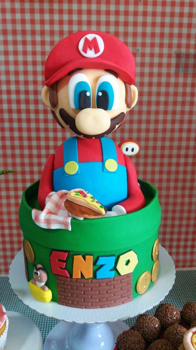 Bolo Decorado Mario Bros