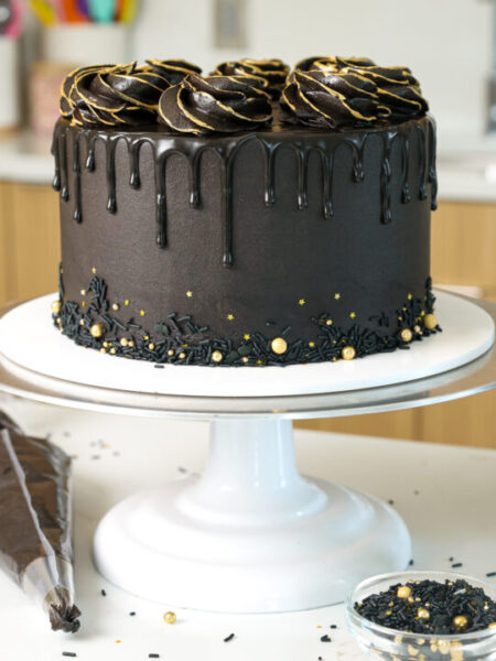 Black Decorated Cake