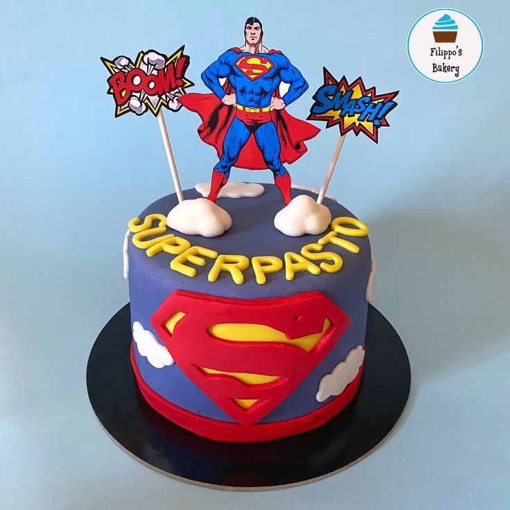 Superman decorated cake