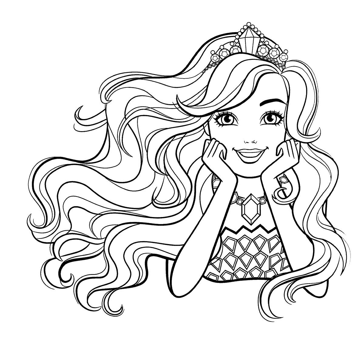 Desenho da Barbie para Colorir