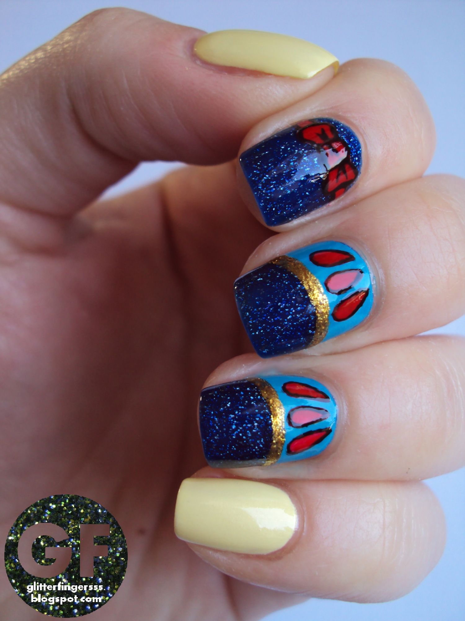 Snow White Decorated Nail