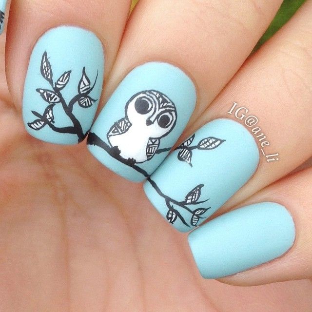 Owl Decorated Nail