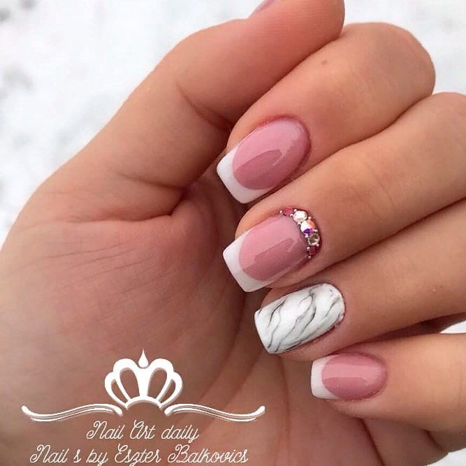 Decorated French Nails