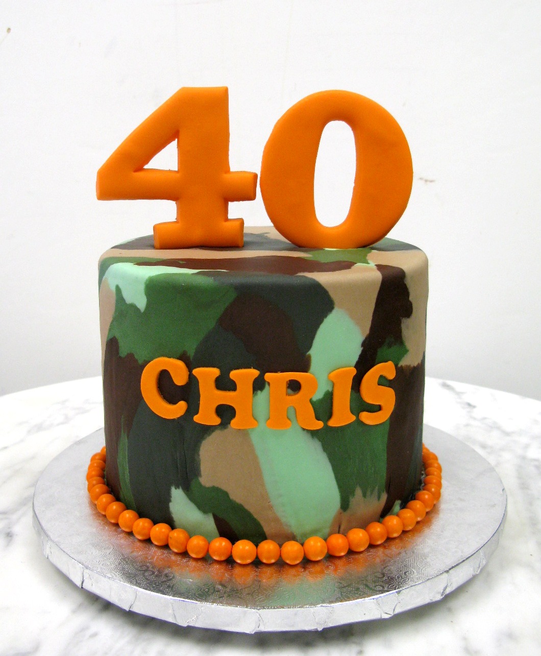 Camouflage Decorated Cake