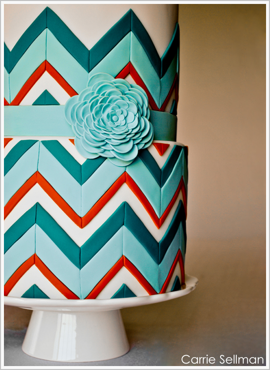 Chevron Decorated Cake