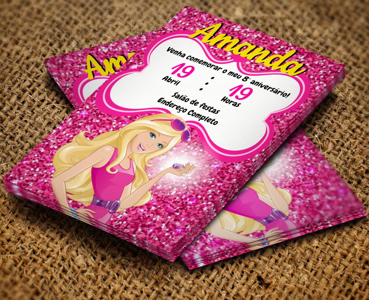 Convite para Festa da Barbie