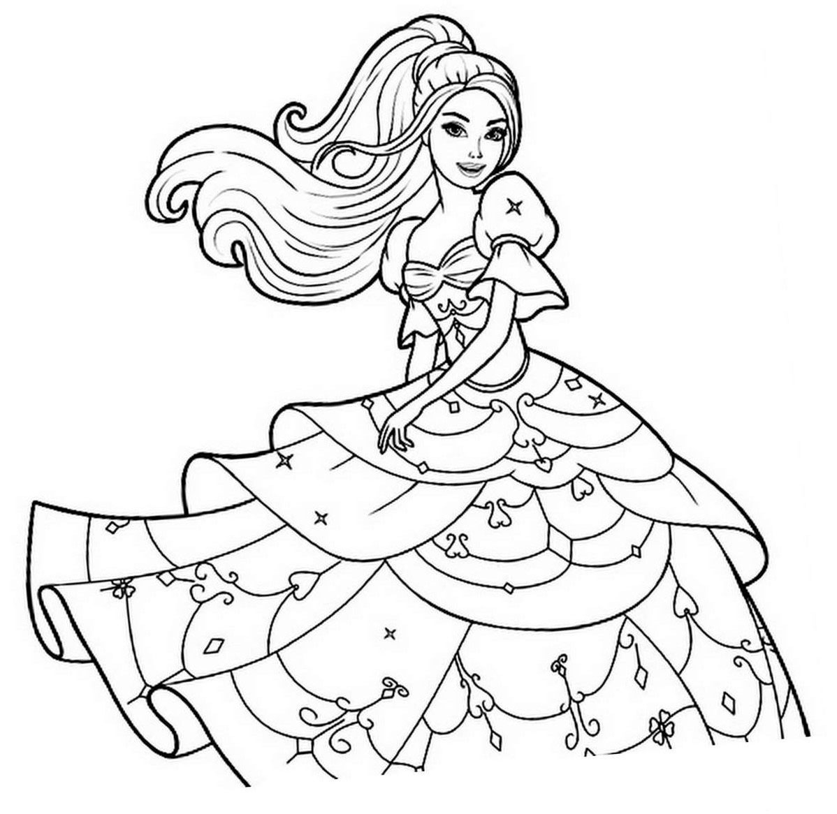 Desenho da Barbie para Colorir