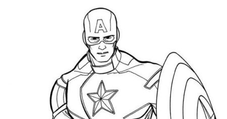 desenho-para-colorir-capitao-america