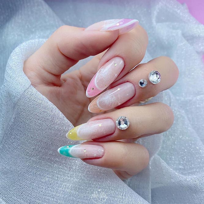 Decorated French Nails