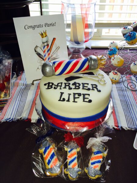 Barber Shop Decorated Cake