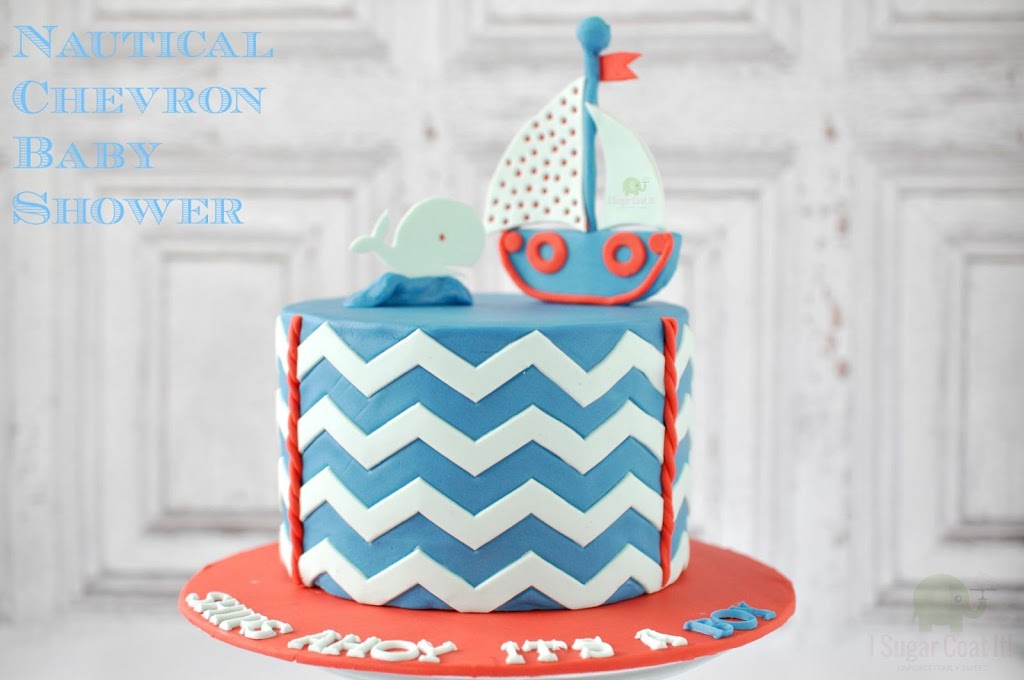 Chevron Decorated Cake