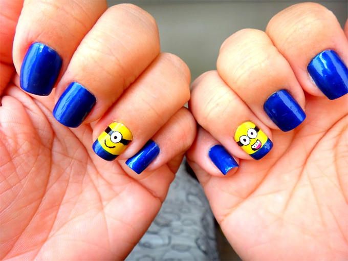 Minions Decorated Nail