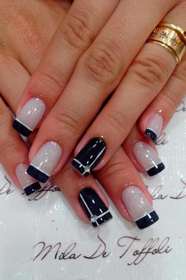 Decorated French Nails