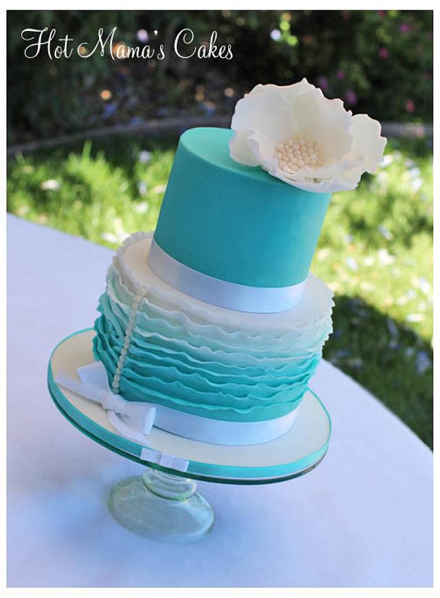 Tiffany Blue Decorated Cake