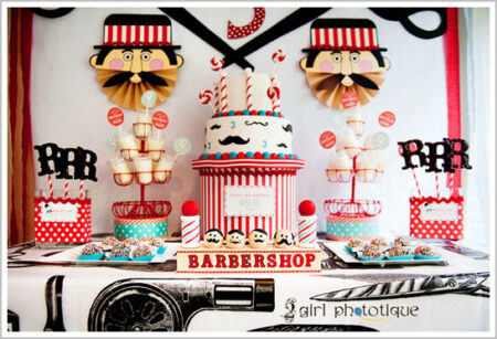 Barber Shop Decorated Cake