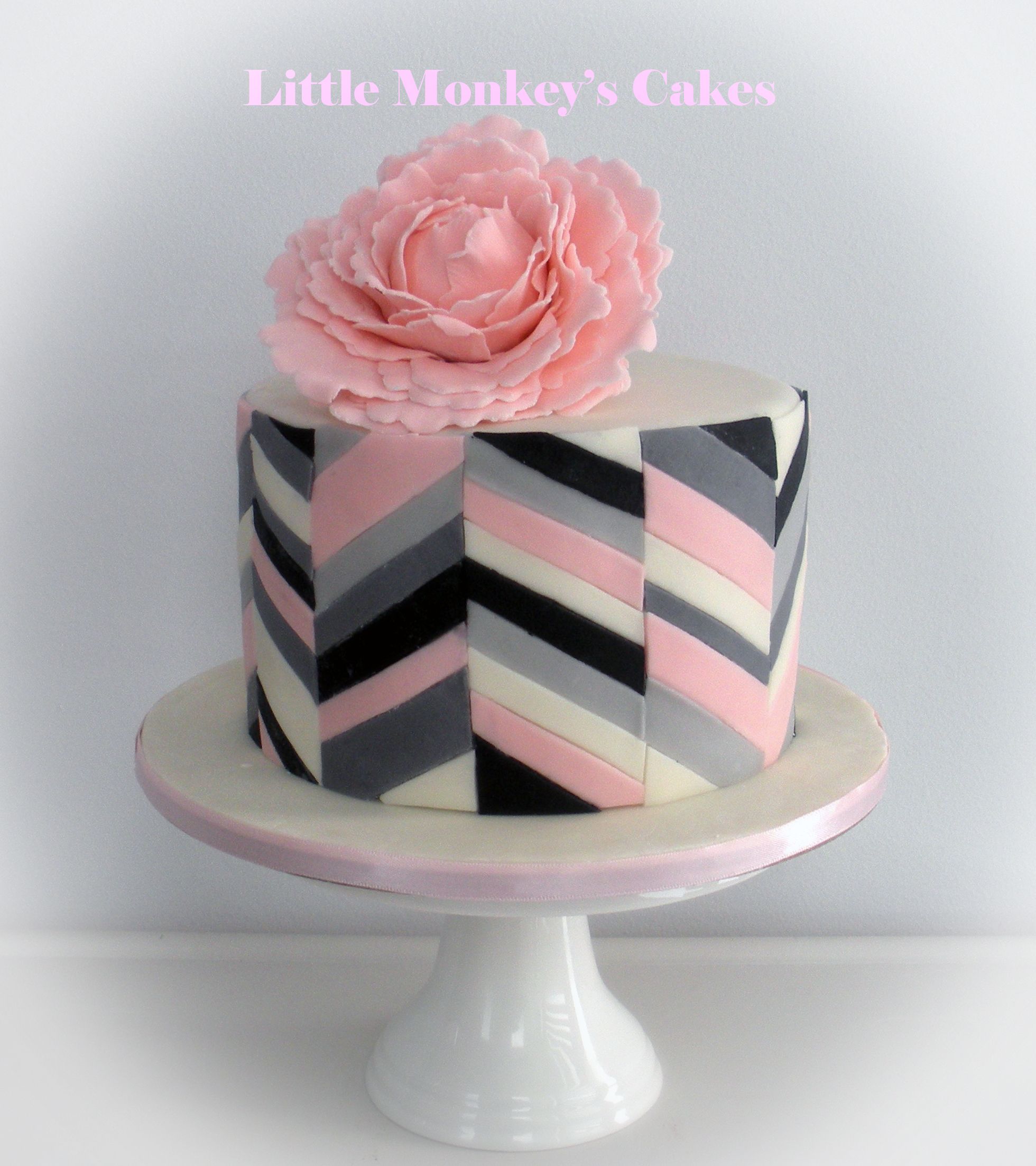 Chevron Decorated Cake