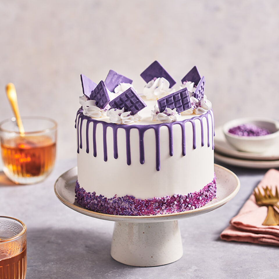 Lilac Decorated Cake