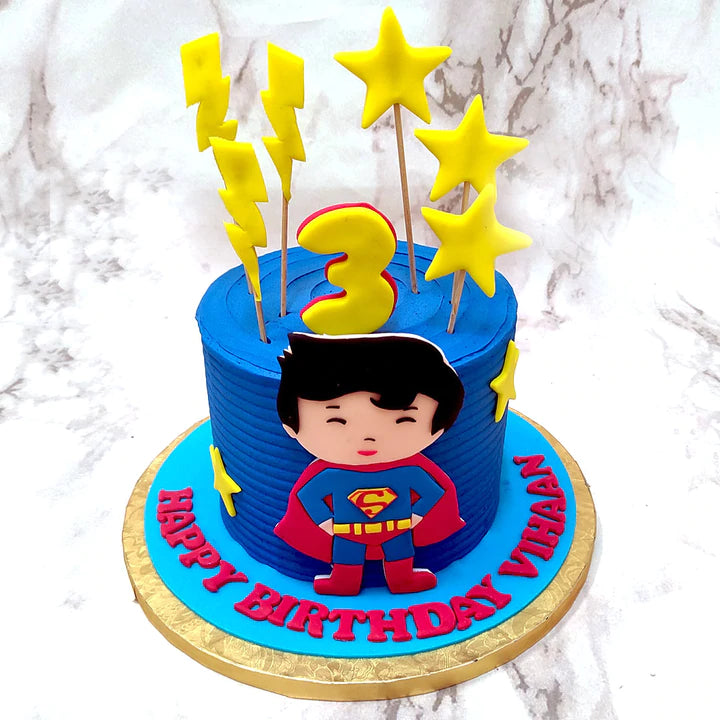 Superman decorated cake