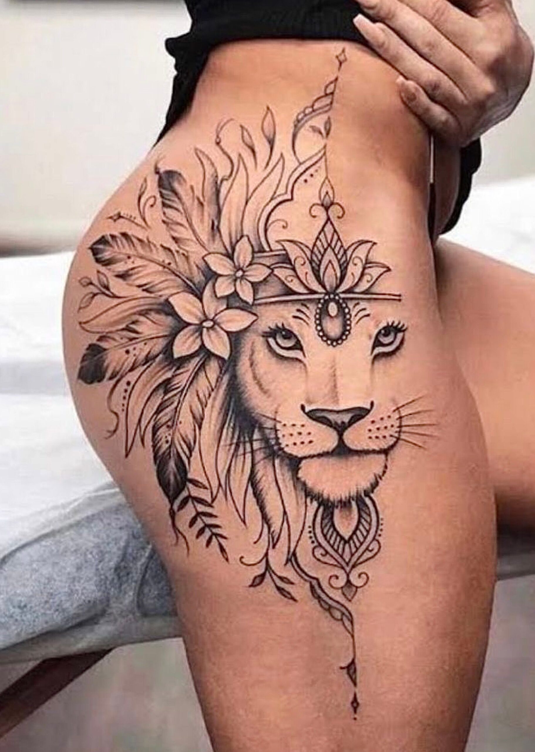 Tattoo on thigh