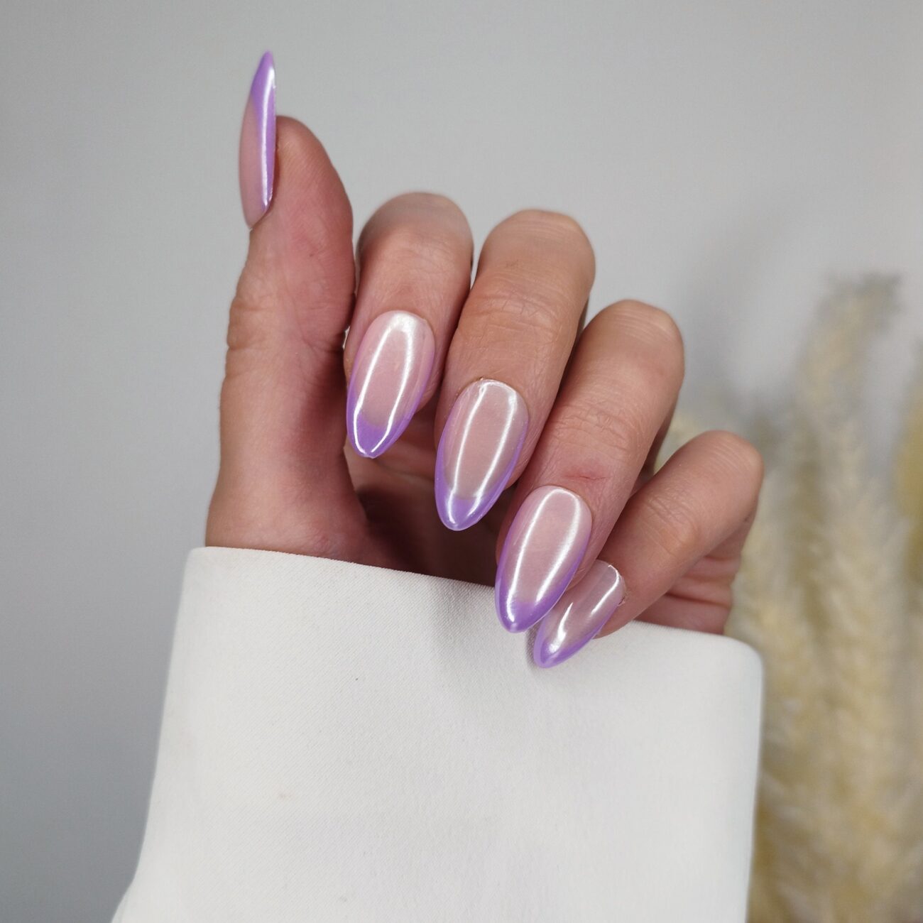 Lilac Decorated Nails