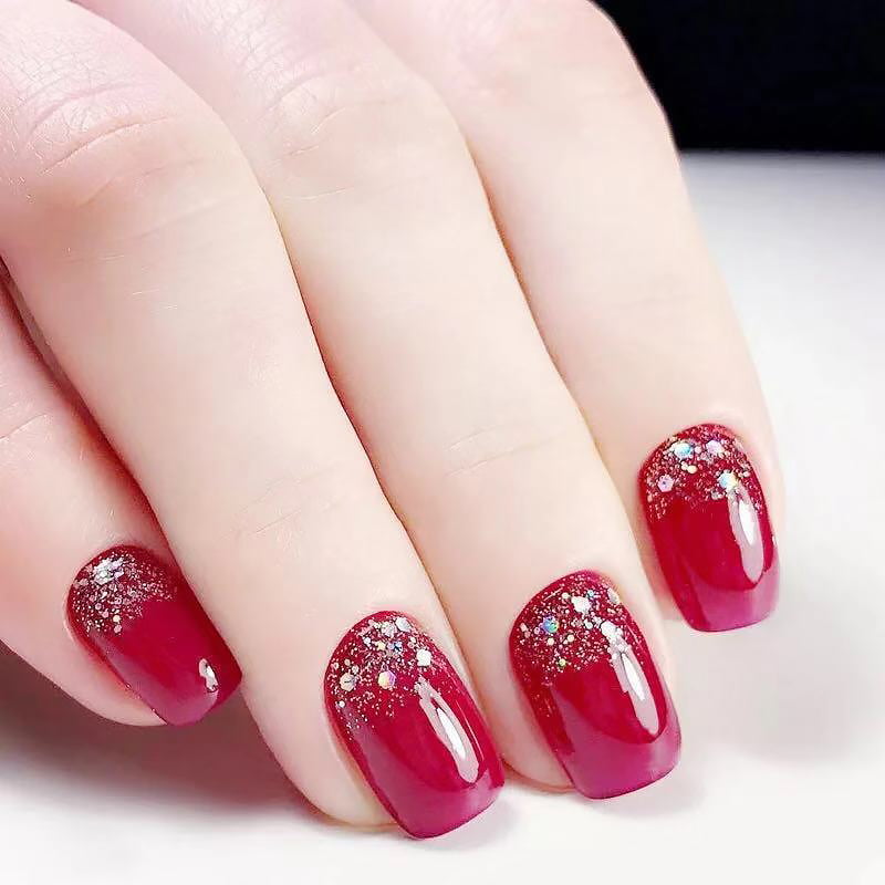 Red Decorated Nail