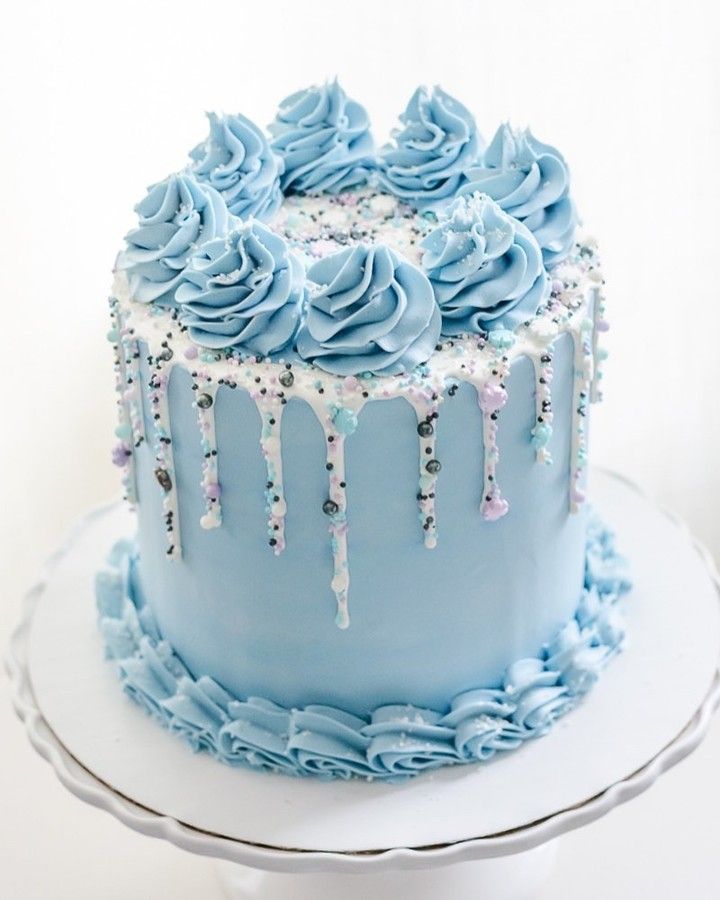 Blue Decorated Cake