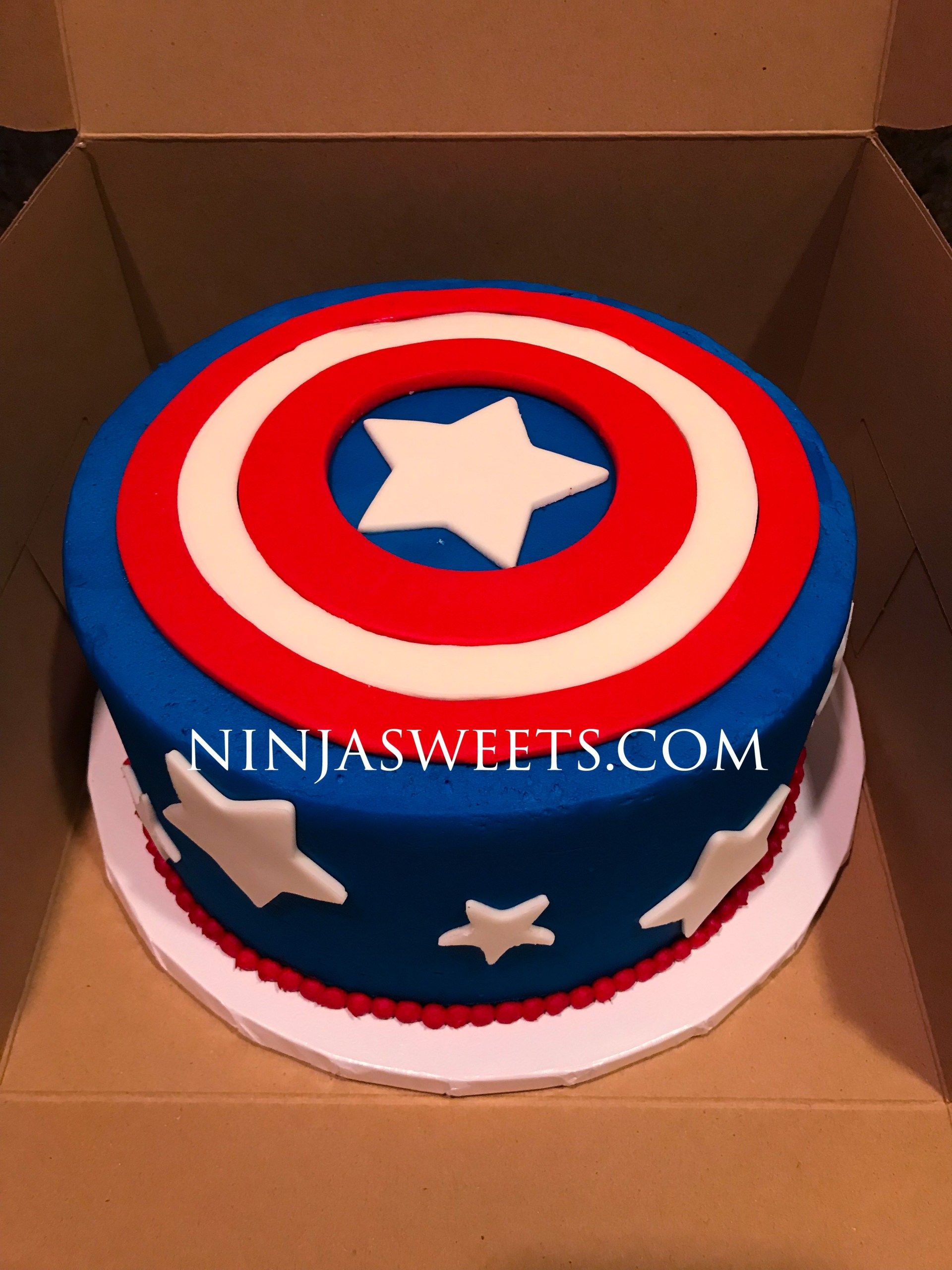 Captain America Decorated Cake