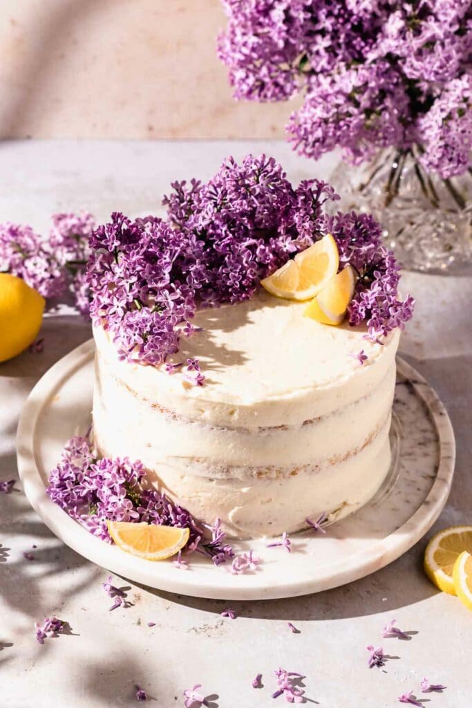 Lilac Decorated Cake