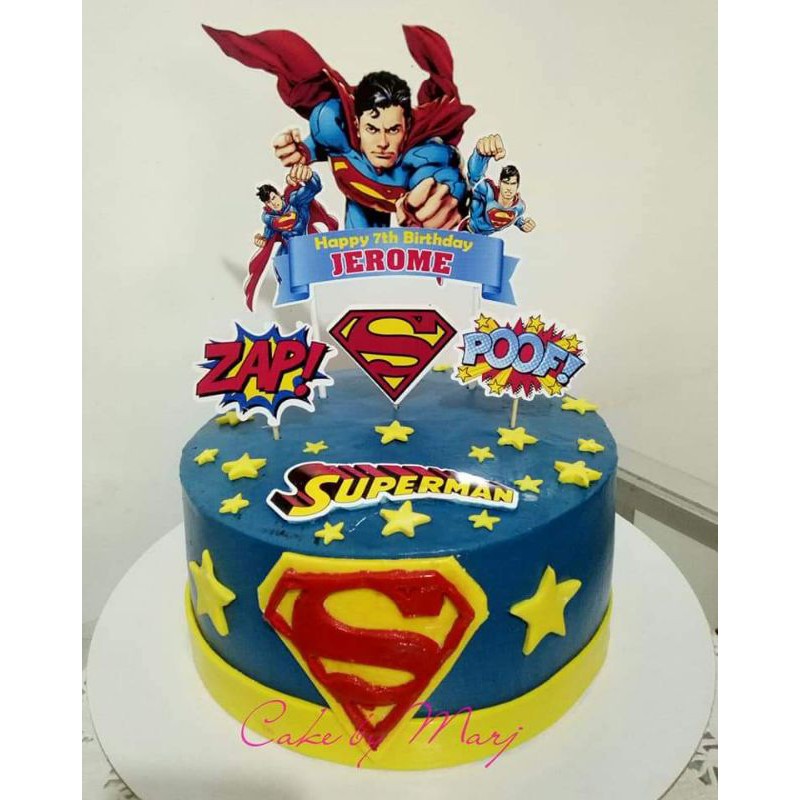 Superman decorated cake