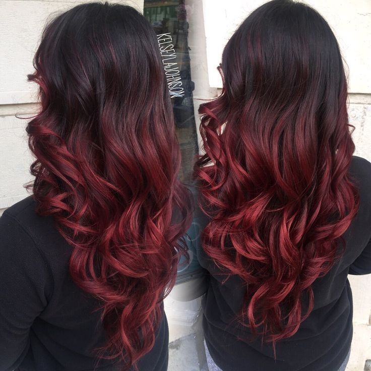 ombre hair red