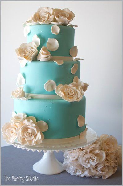 Tiffany Blue Decorated Cake