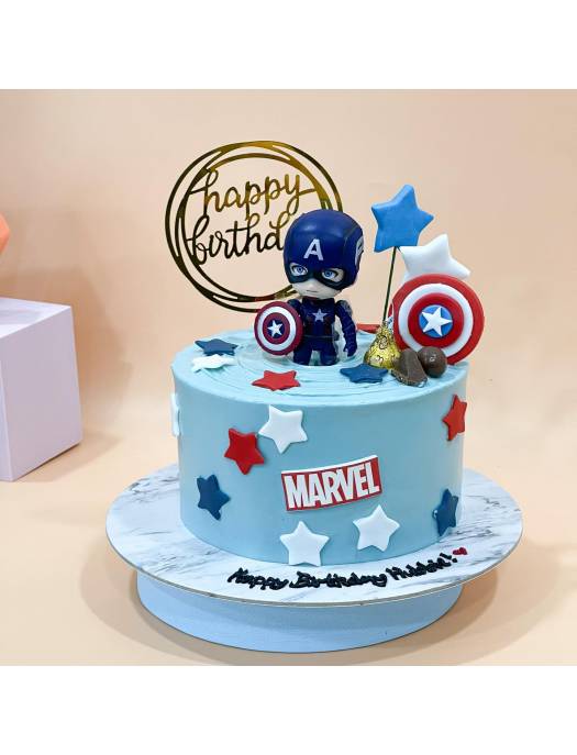 Captain America Decorated Cake