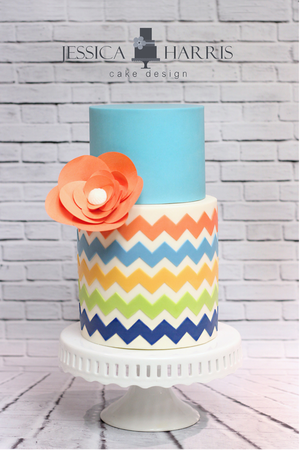 Chevron Decorated Cake