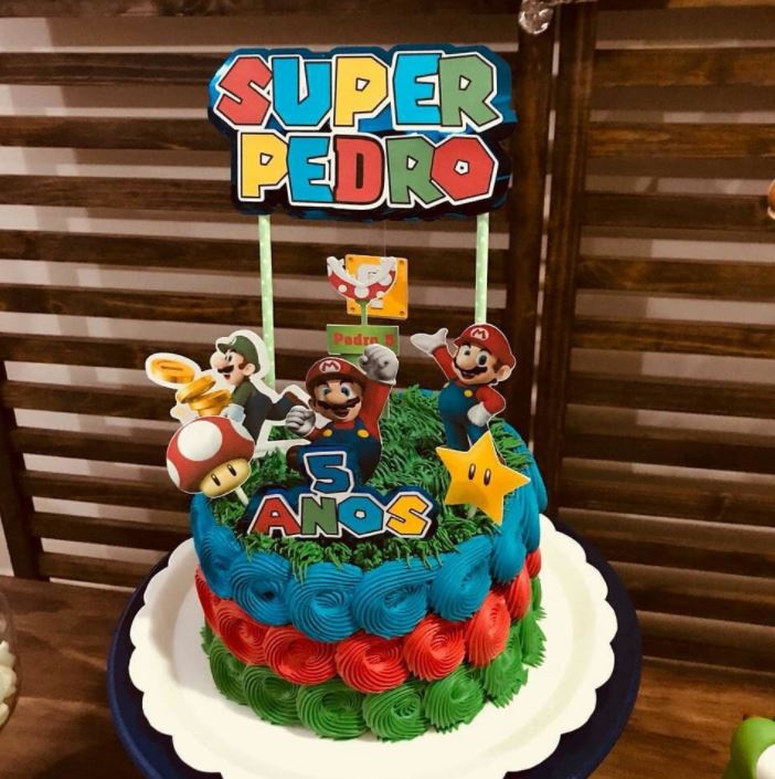 Bolo Decorado Mario Bros