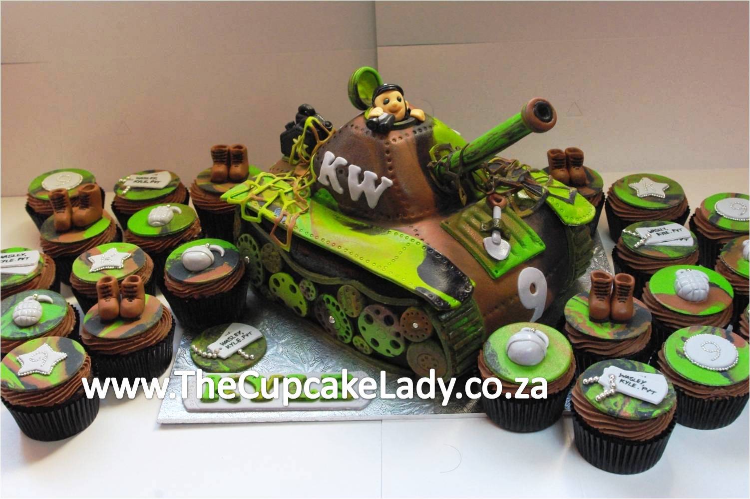 Military decorated cake