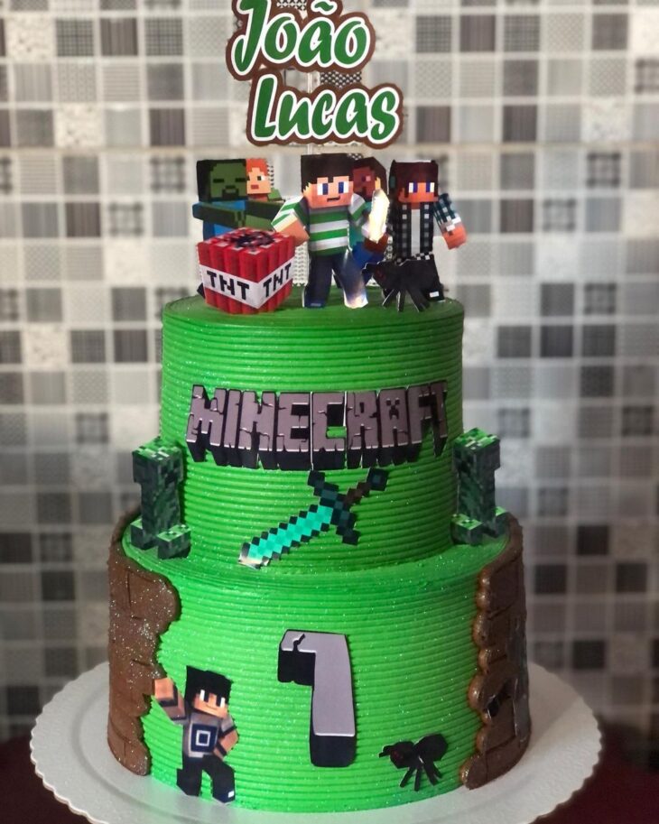 Bolo Decorado Minecraft