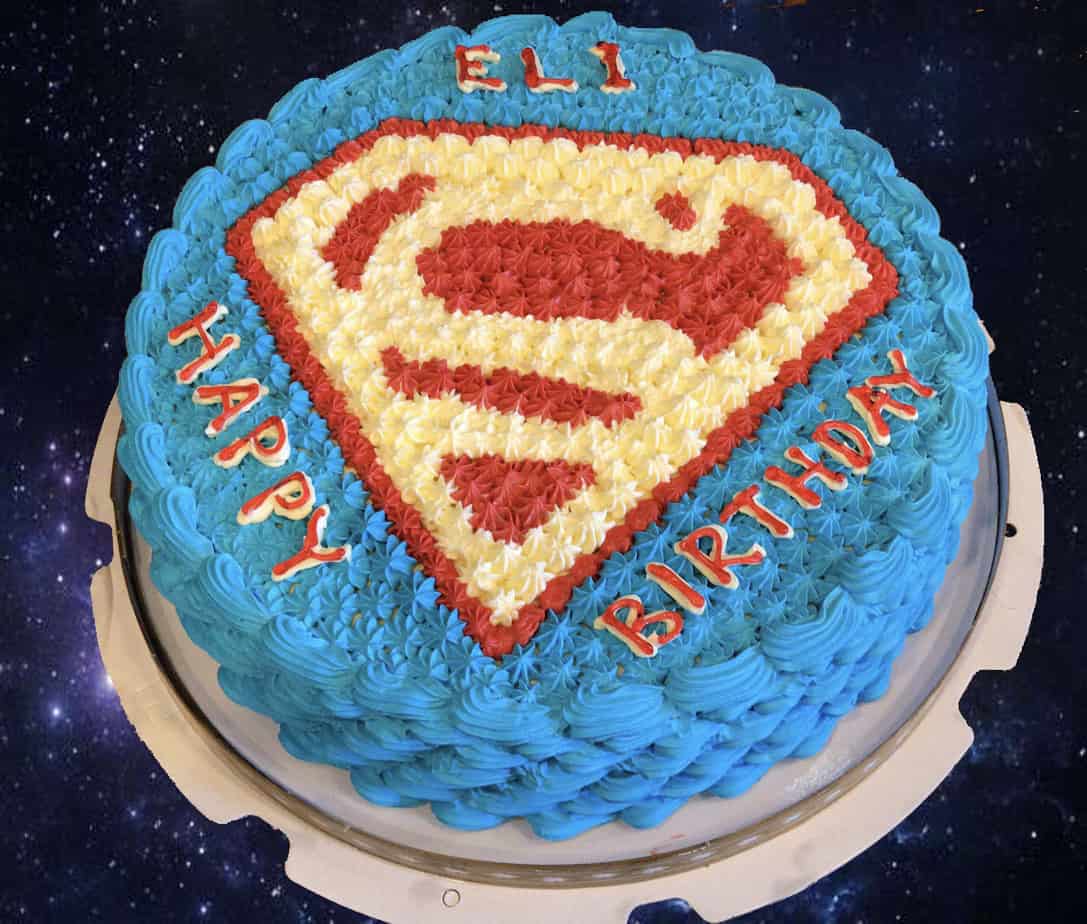 Superman decorated cake