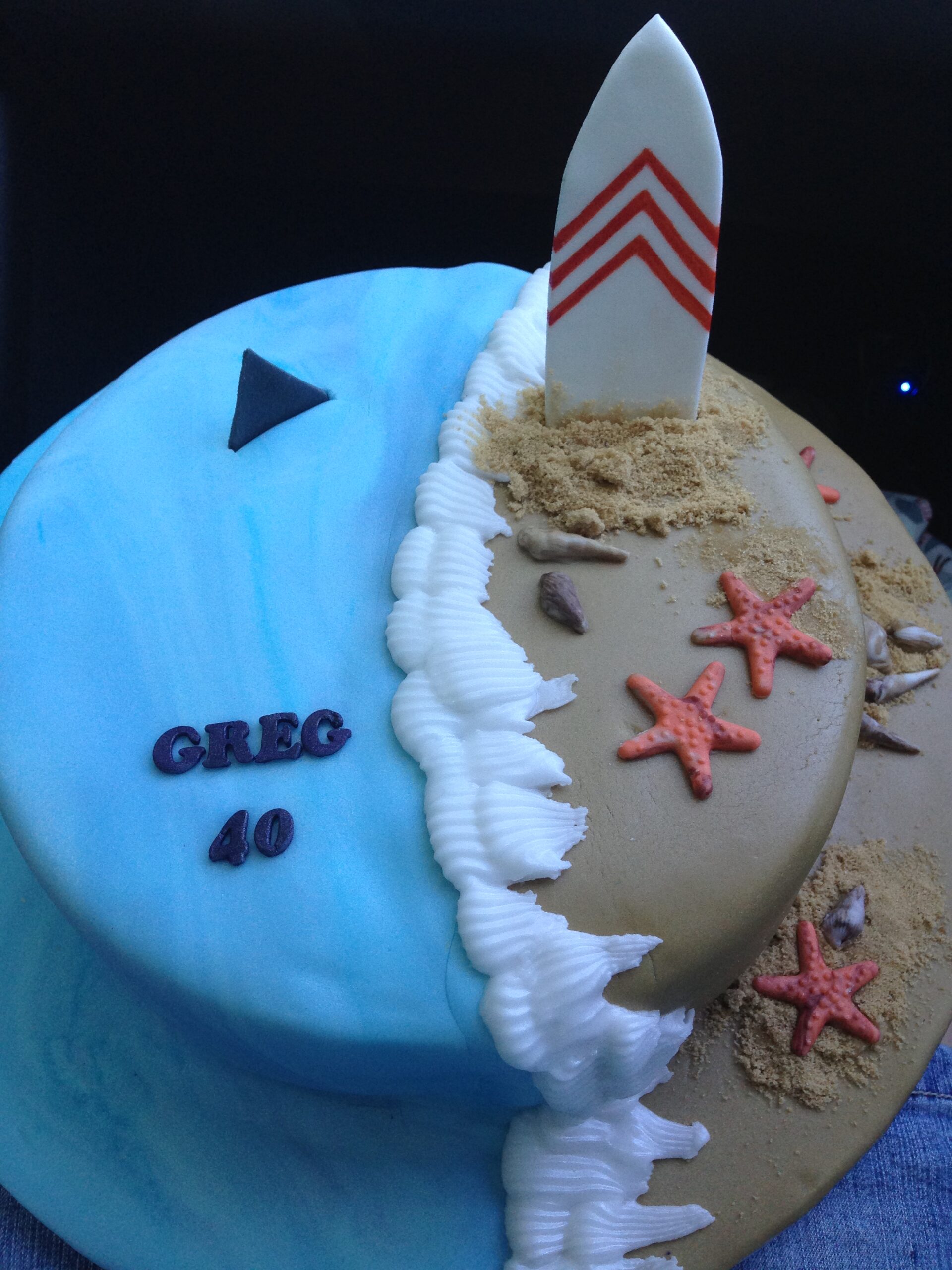 Decorated Surf Cake