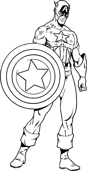 desenho-para-colorir-capitao-america