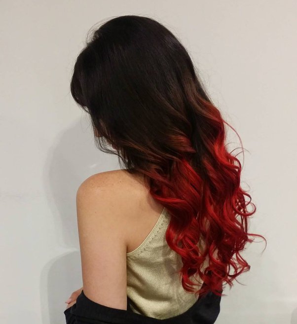 ombre hair red