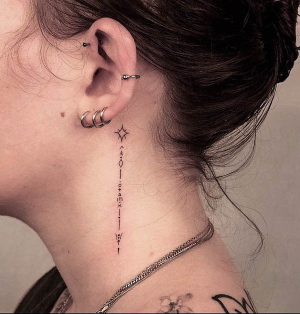 Neck tatoo