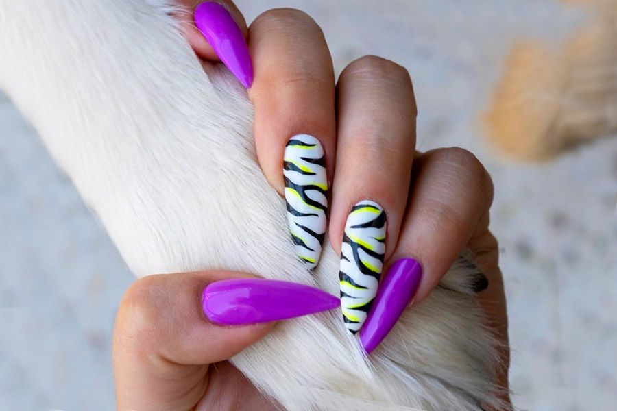 Zebra Decorated Nail