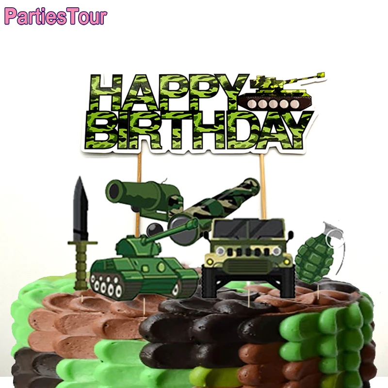 Camouflage Decorated Cake