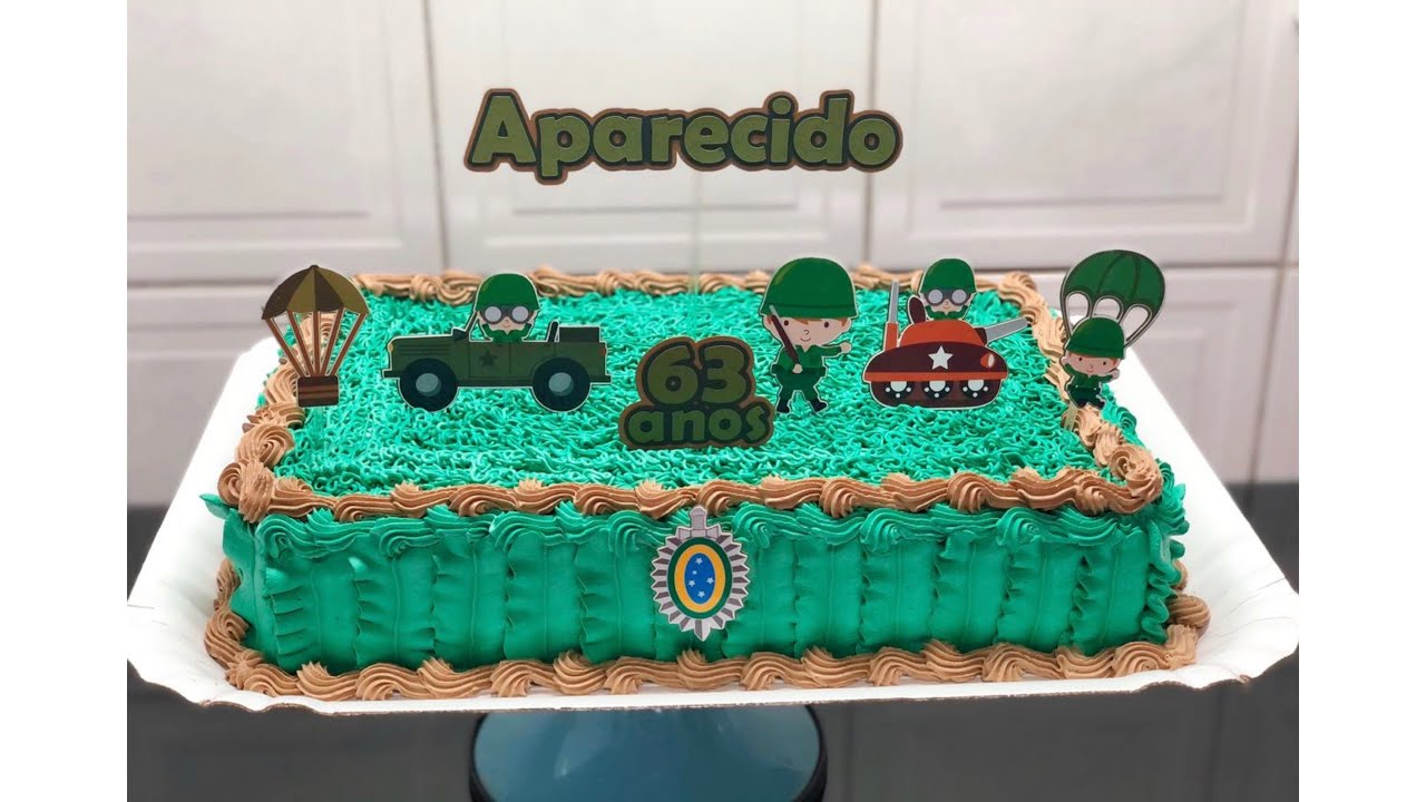 Bolo Decorado Militar