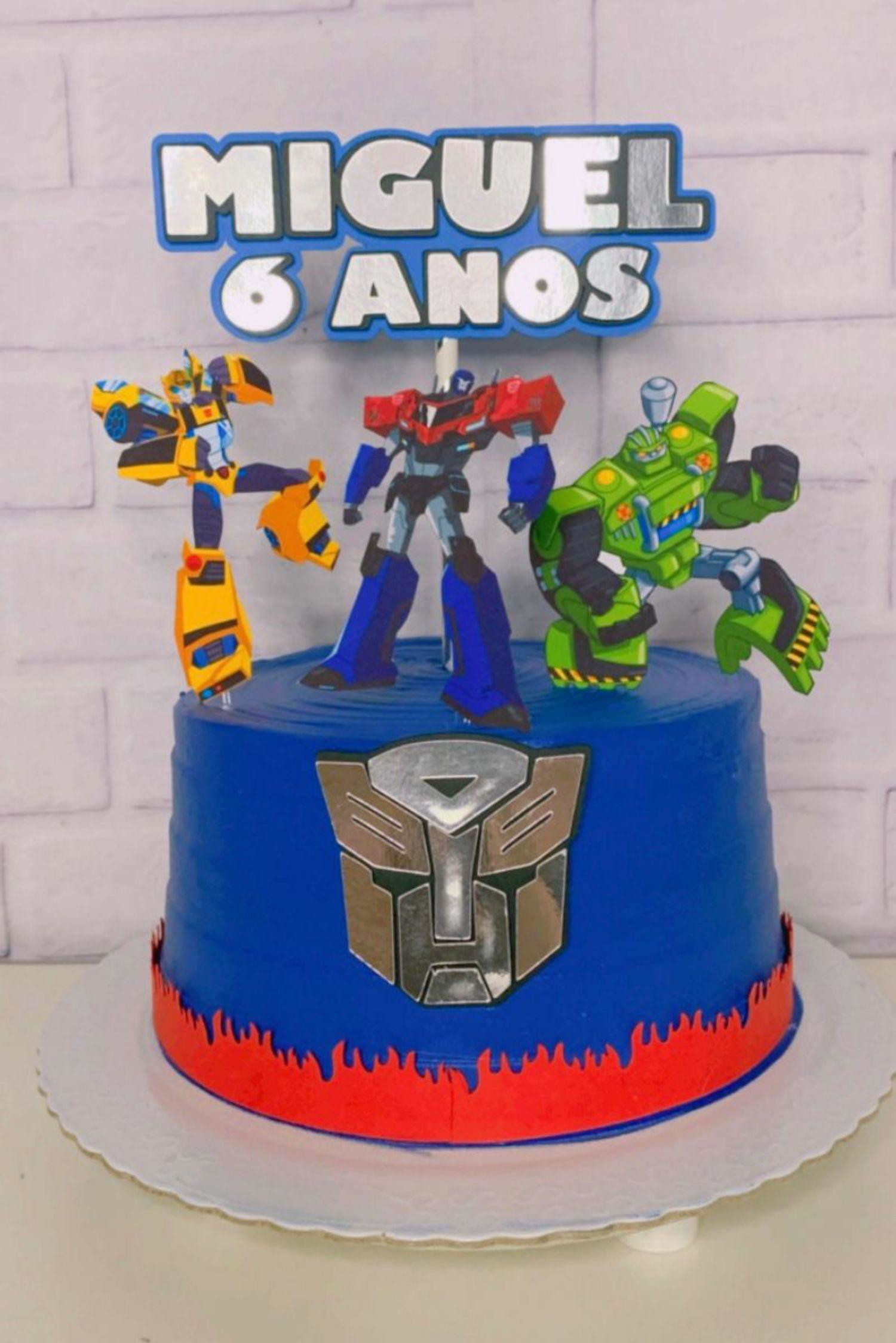 Bolo Decorado Transformers