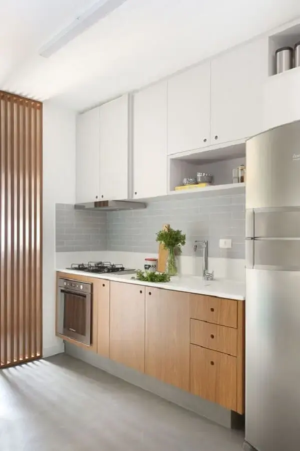 White Kitchen with Wood