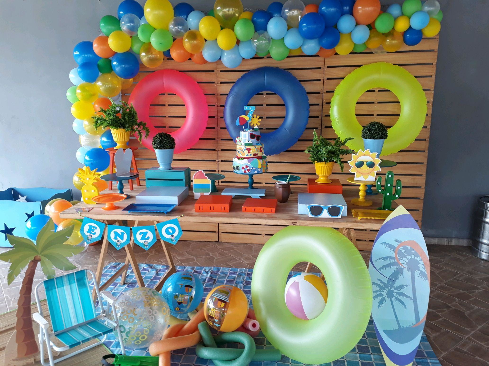 Decoracao Pool Party Simples