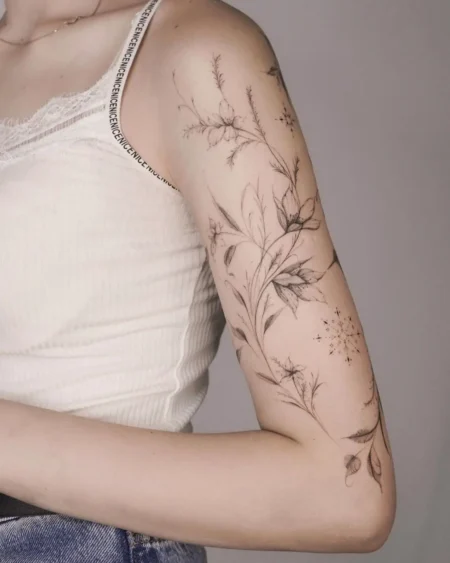 tatuagem-feminina-floral