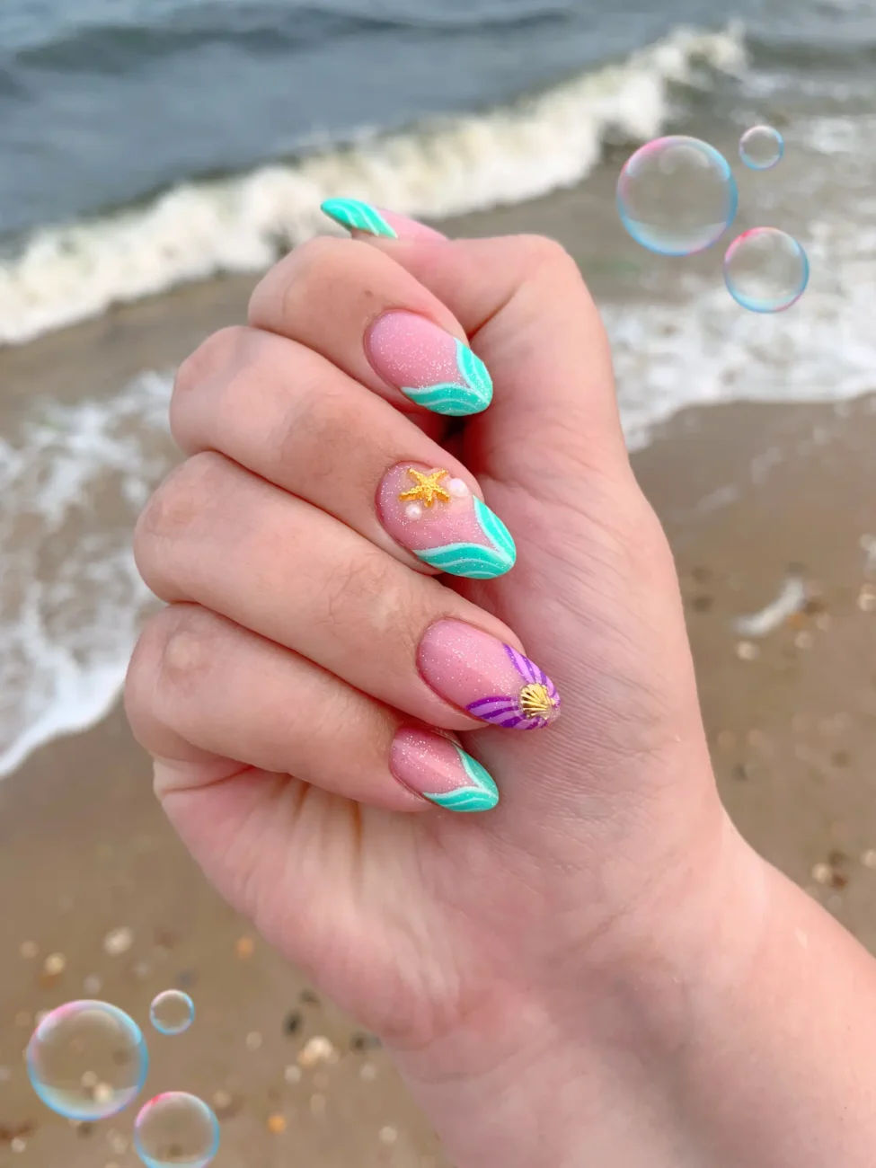 mermaid nail decoration